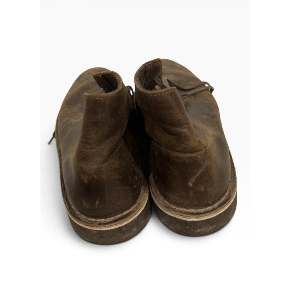 Clarks Men's Bushacre 2 Chukka Desert Boots Beeswax Brown Leather Size 10